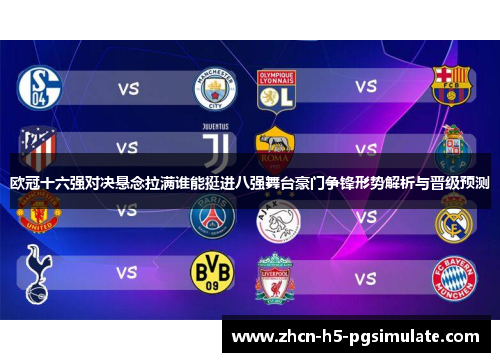 欧冠十六强对决悬念拉满谁能挺进八强舞台豪门争锋形势解析与晋级预测